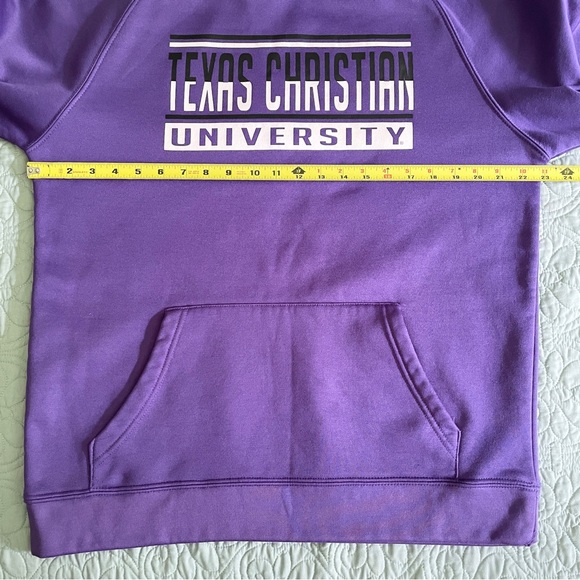 Texas Christian University Horned Frog Colosseum NCAA Hooded Sweatshirt Sz L - Picture 8 of 12